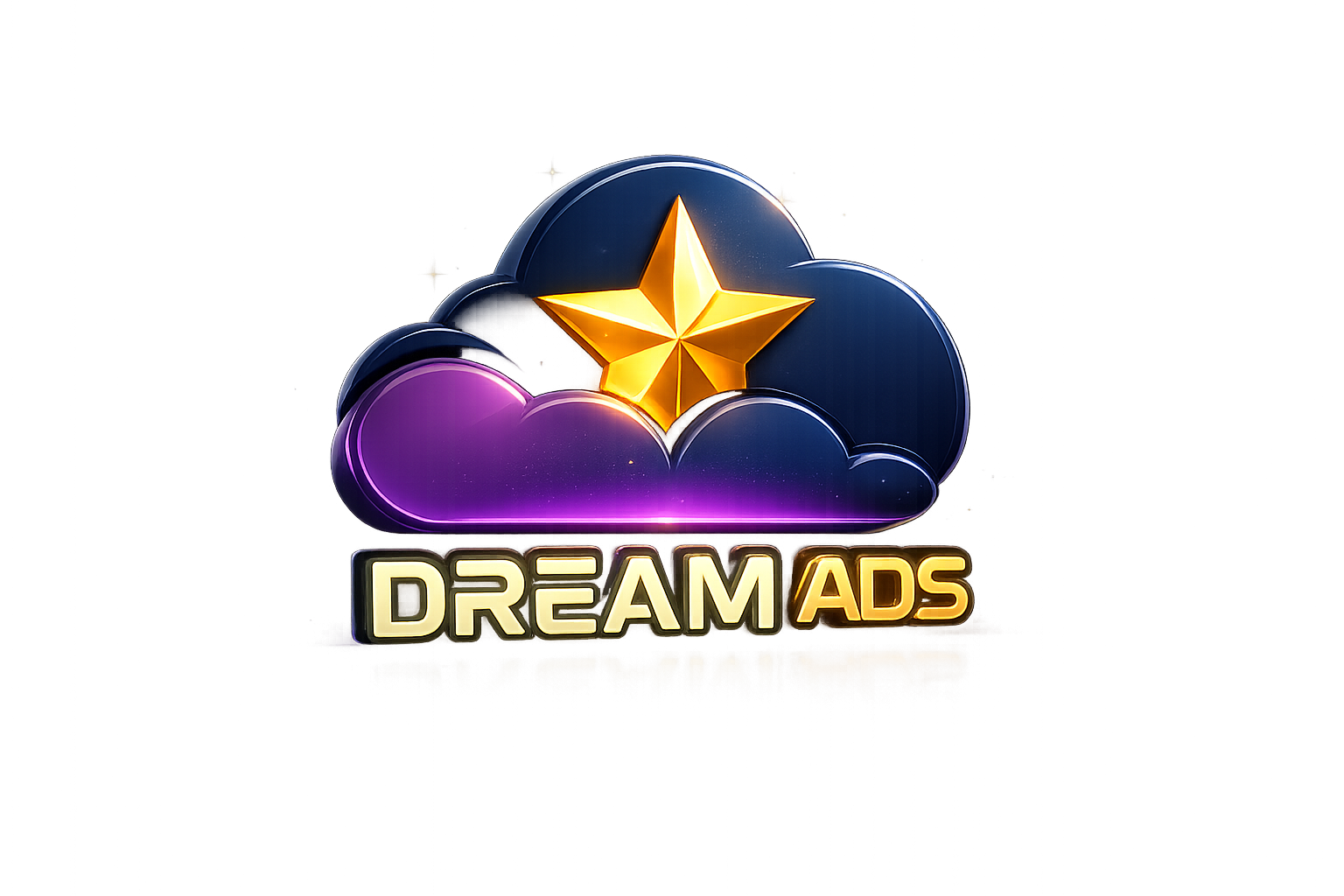 Logotipo 3D com estrela dourada